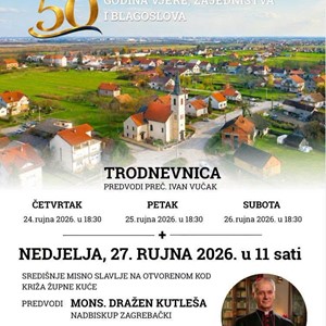 Nadbiskup Kutleša predvodi misu povodom 50. obljetnice župe Donja Lomnica